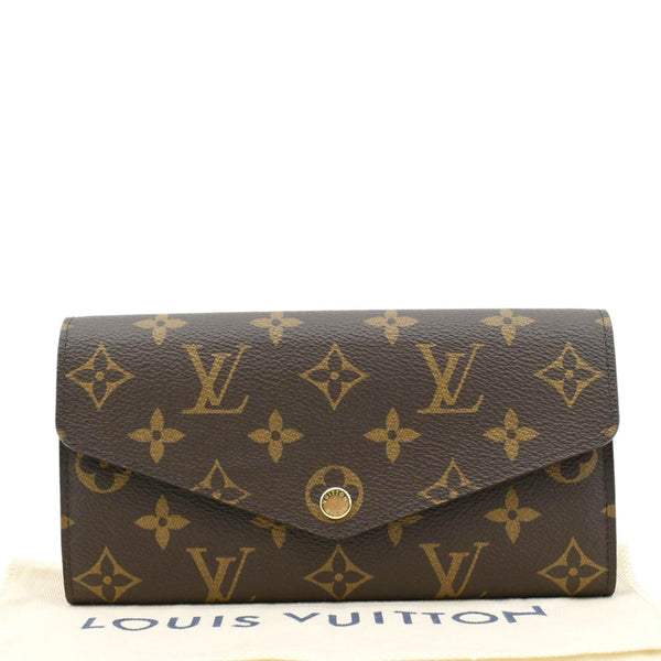 LOUIS VUITTON Sarah Monogram Canvas Wallet Brown