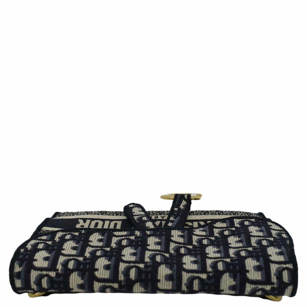 CHRISTIAN DIOR Saddle Oblique Canvas Belt Bag Navy Blue