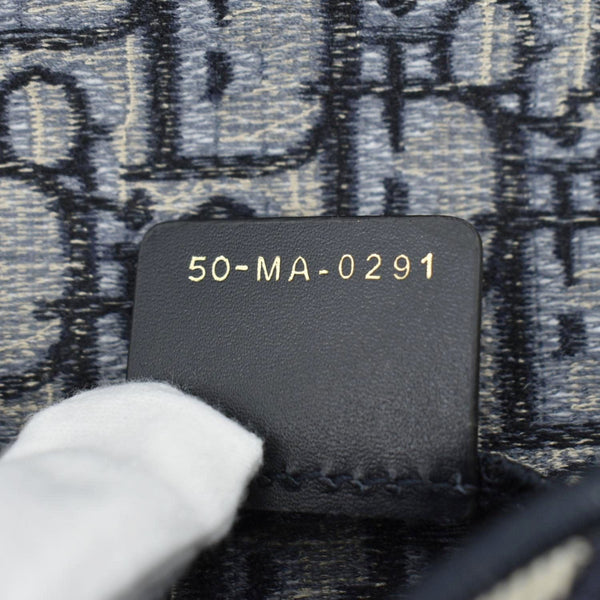 CHRISTIAN DIOR Saddle Oblique Canvas Belt Bag Navy Blue