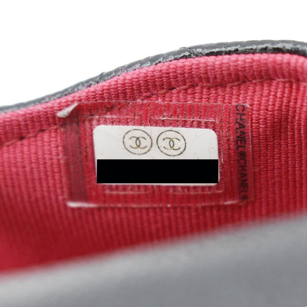 CHANEL Sweetheart CC Chain Quilted Caviar Leather Belt Bag Black