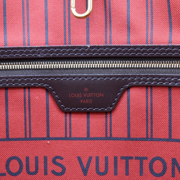 LOUIS VUITTON Neverfull GM Damier Ebene Tote Shoulder Bag Brown