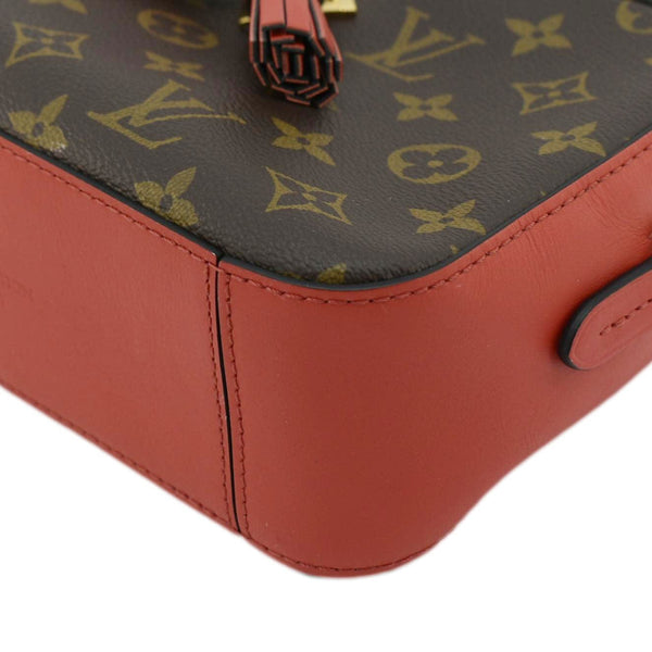 LOUIS VUITTON Saintonge Monogram Canvas Crossbody Bag Coquelicot