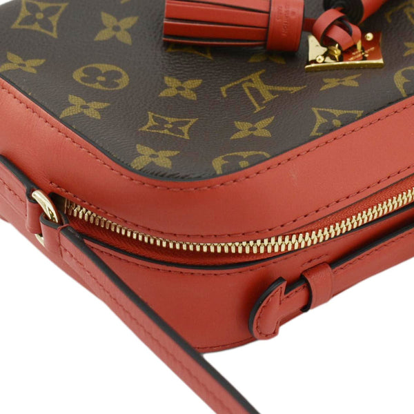 LOUIS VUITTON Saintonge Monogram Canvas Crossbody Bag Coquelicot