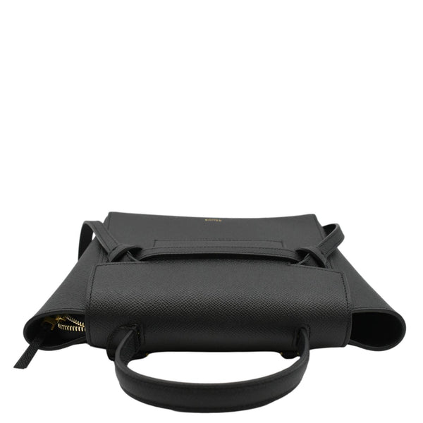 CELINE Nano Belt Grained Leather Shoulder Bag Black