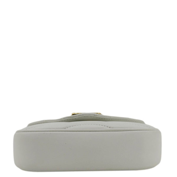 LOUIS VUITTON New Wave Multi Pochette Leather Chain Shoulder Bag White