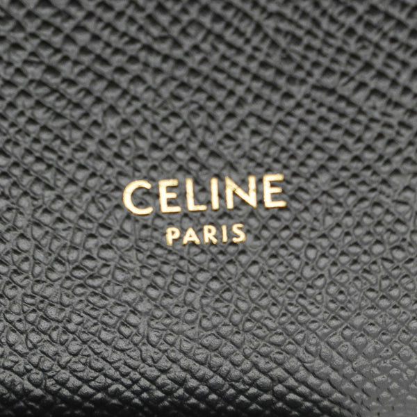 CELINE Nano Belt Grained Leather Shoulder Bag Black