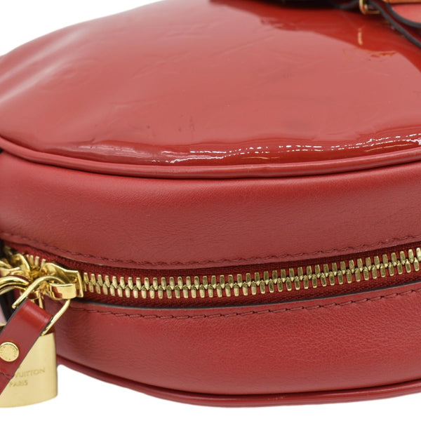 LOUIS VUITTON Boite Chapeau Mini Monogram Vernis Shoulder Bag Red