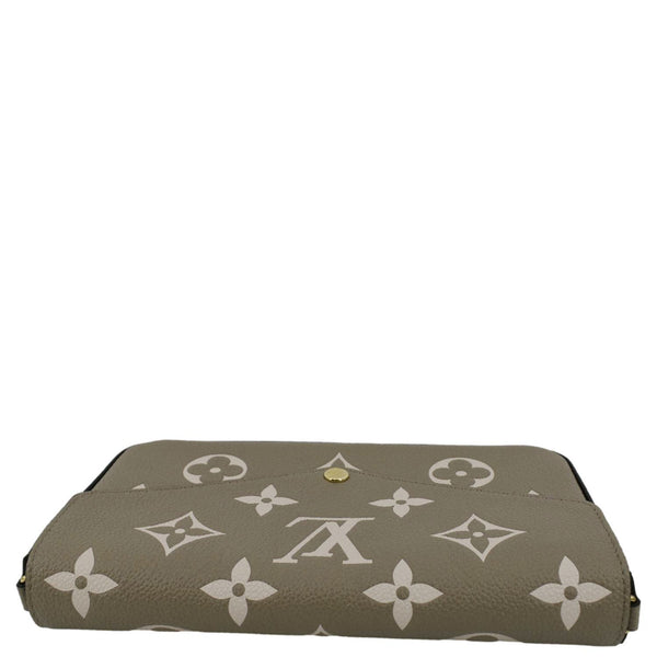 LOUIS VUITTON Pochette Felicie Monogram Leather Chain Wallet Tourterelle Gray