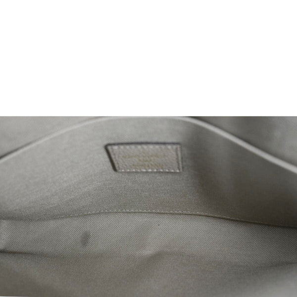 LOUIS VUITTON Pochette Felicie Monogram Leather Chain Wallet Tourterelle Gray