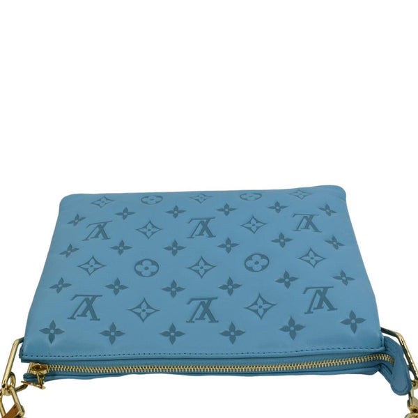 LOUIS VUITTON Coussin PM Monogram Embossed Shoulder Bag Bleuet