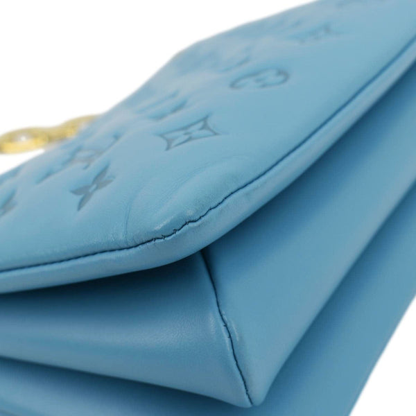 LOUIS VUITTON Coussin PM Monogram Embossed Shoulder Bag Bleuet