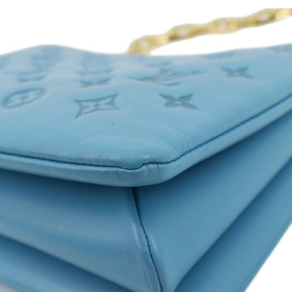 LOUIS VUITTON Coussin PM Monogram Embossed Shoulder Bag Bleuet