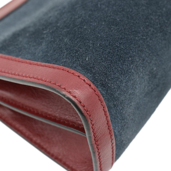 GUCCI Ophidia Small Suede Chain Shoulder Bag Denim Blue 503877