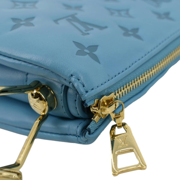 LOUIS VUITTON Coussin PM Monogram Embossed Shoulder Bag Bleuet