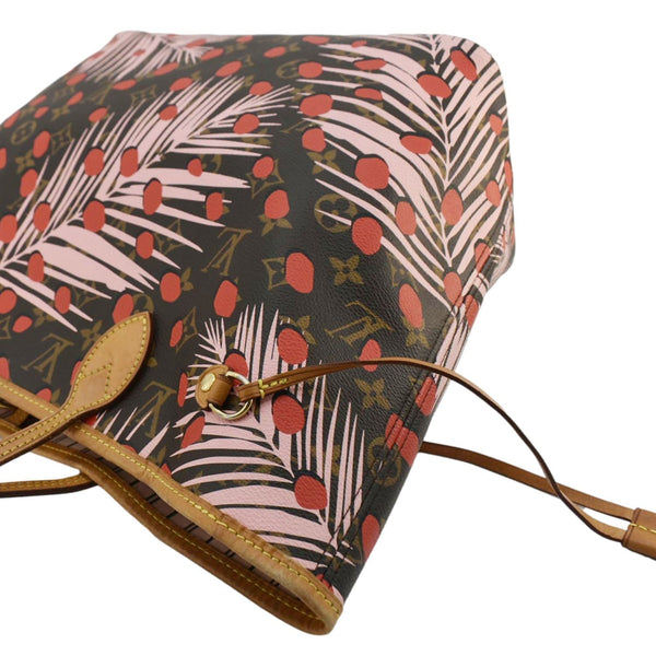 LOUIS VUITTON Neverfull MM Jungle Dots Monogram Canvas Shoulder Bag Brown