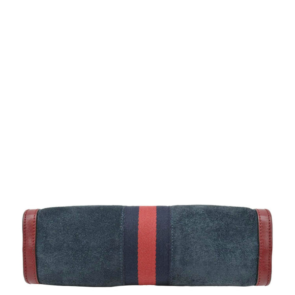 GUCCI Ophidia Small Suede Chain Shoulder Bag Denim Blue 503877