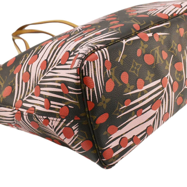 LOUIS VUITTON Neverfull MM Jungle Dots Monogram Canvas Shoulder Bag Brown