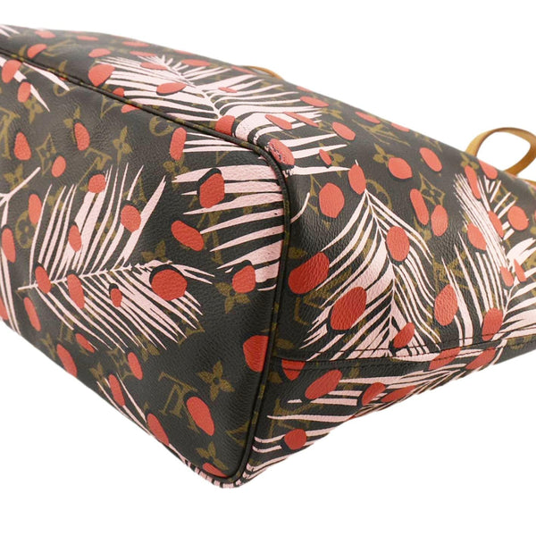 LOUIS VUITTON Neverfull MM Jungle Dots Monogram Canvas Shoulder Bag Brown