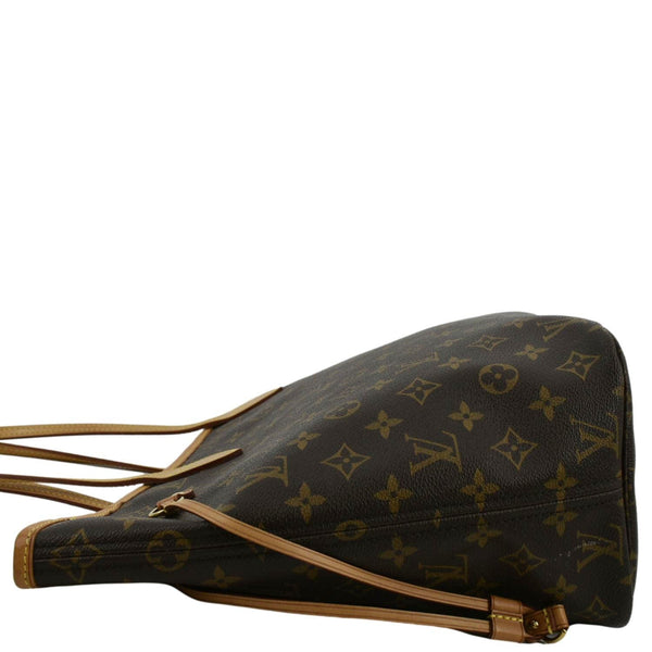 LOUIS VUITTON Neverfull MM Monogram Canvas Tote Bag Brown