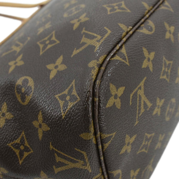 LOUIS VUITTON Neverfull MM Monogram Canvas Tote Bag Brown