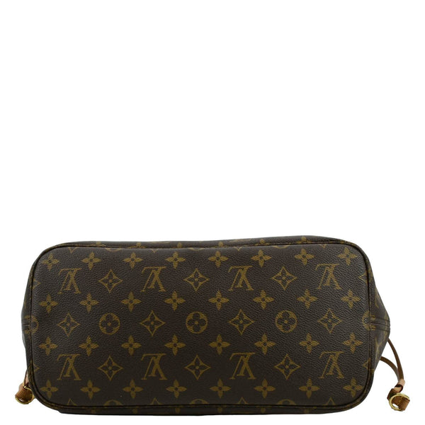 LOUIS VUITTON Neverfull MM Monogram Canvas Tote Bag Brown
