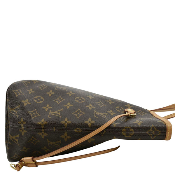 LOUIS VUITTON Neverfull MM Monogram Canvas Tote Bag Brown