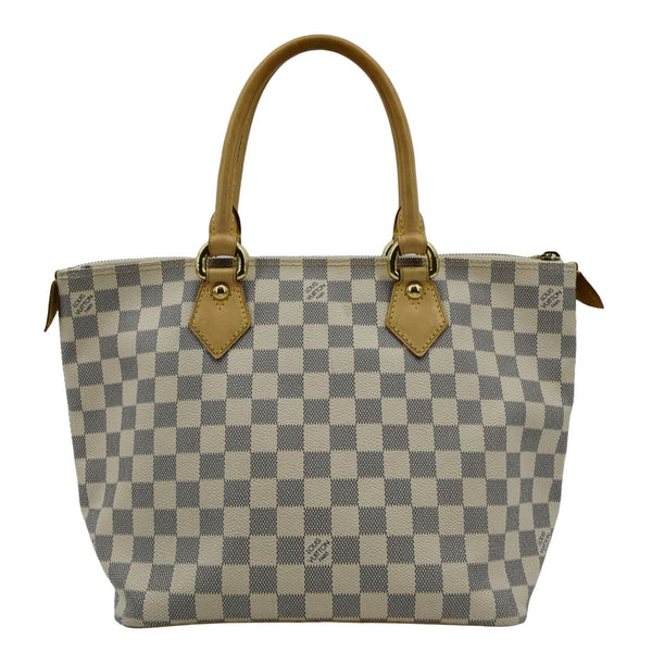 LOUIS VUITTON Saleya PM Damier Azur Tote Shoulder Bag Brown