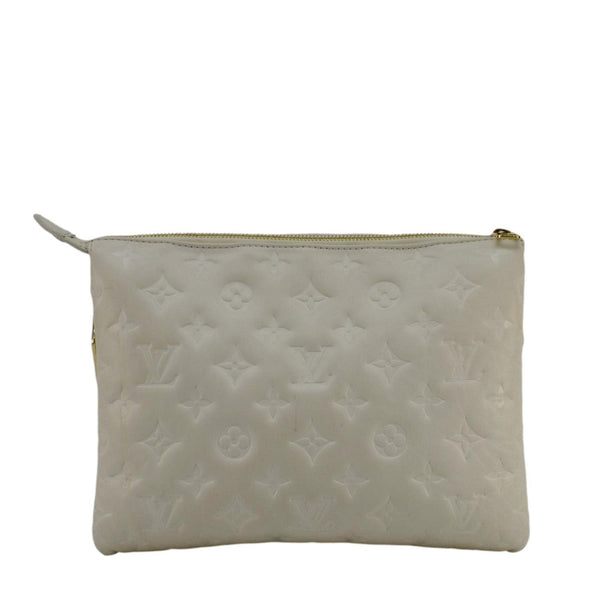 LOUIS VUITTON Coussin PM Monogram Embossed Leather Shoulder Bag Off White