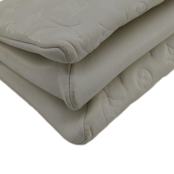 LOUIS VUITTON Coussin PM Monogram Embossed Leather Shoulder Bag Off White