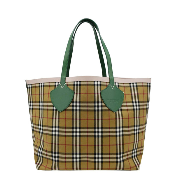 BURBERRY Giant Reversible Large Tote Bag Multicolor look
