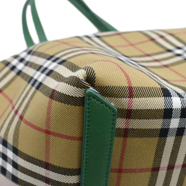 BURBERRY Giant Reversible Large Vintage Check Canvas Tote Bag Multicolor