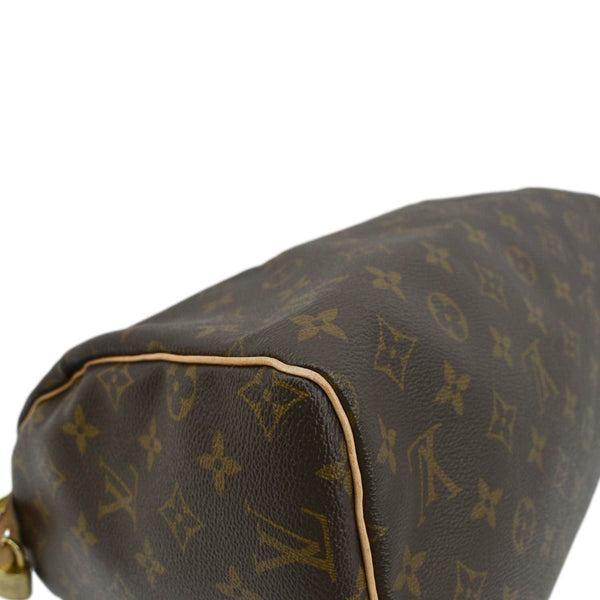 LOUIS VUITTON Speedy 30 Monogram Canvas Satchel Bag Brown