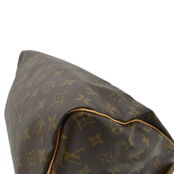 LOUIS VUITTON Speedy 30 Monogram Canvas Satchel Bag Brown
