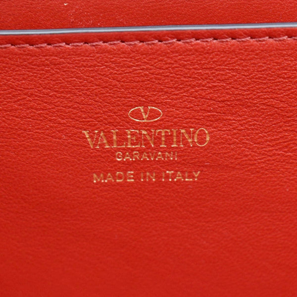 VALENTINO Rockstud Alcove Leather Clutch Shoulder Bag Ivory