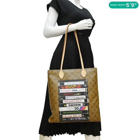 LOUIS VUITTON Carry It Monogram Reverse Canvas Tote Bag Brown