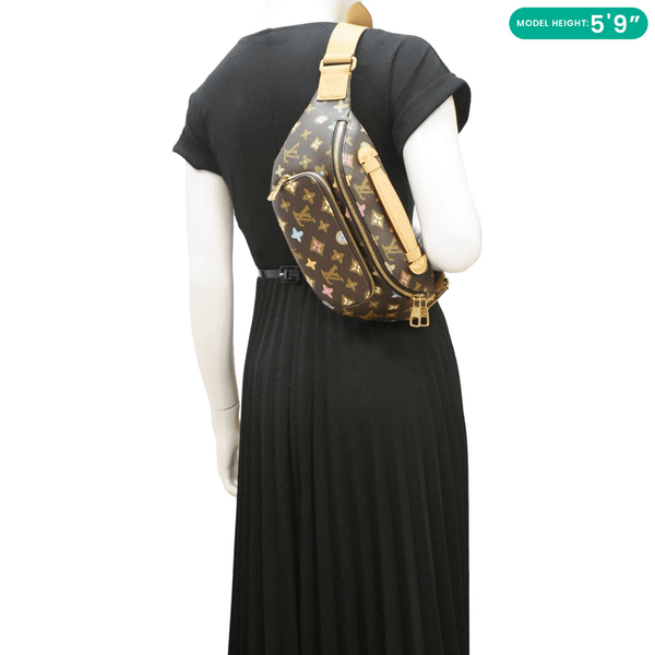 LOUIS VUITTON Rush Monogram Craggy Canvas Bumbag Chocolate