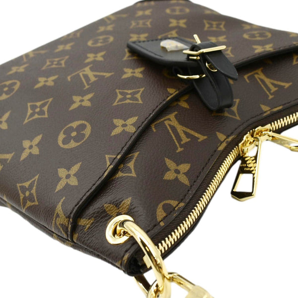 LOUIS VUITTON Odeon NM PM Monogram Canvas Shoulder Bag Black/Brown