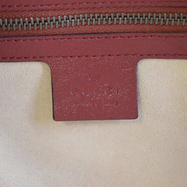 GUCCI GG Marmont Diagonal Leather Bamboo Top Handle Crossbody Bag Black 602270