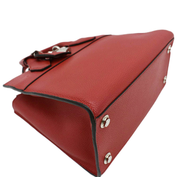 LOUIS VUITTON City Steamer PM Leather Tote Bag Red