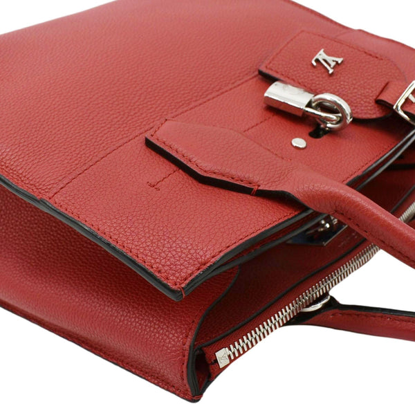 LOUIS VUITTON City Steamer PM Leather Tote Bag Red