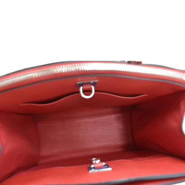 LOUIS VUITTON City Steamer PM Leather Tote Bag Red