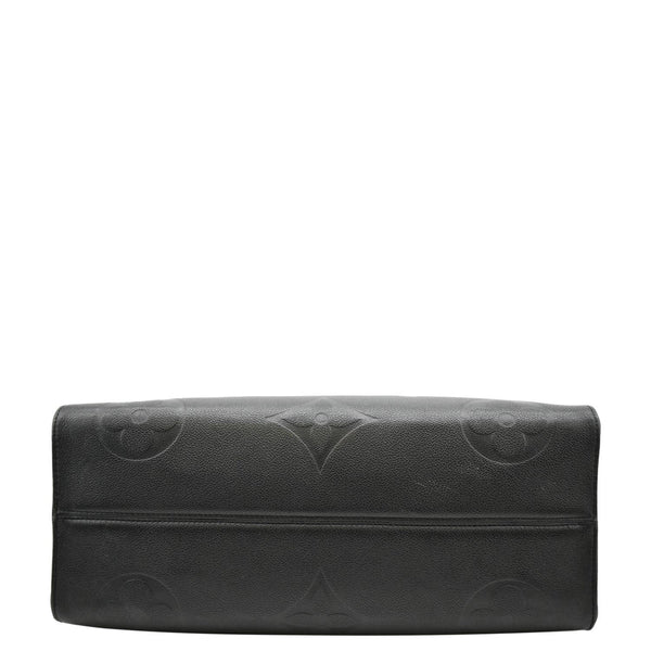 LOUIS VUITTON Onthego GM Monogram Empreinte Leather Tote Shoulder Bag Black