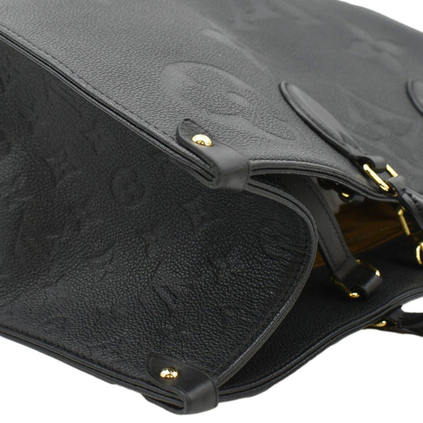 LOUIS VUITTON Onthego GM Monogram Empreinte Leather Tote Shoulder Bag Black