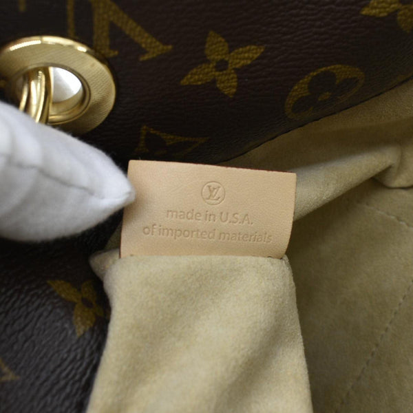 LOUIS VUITTON Artsy MM Monogram Canvas Hobo Bag Brown