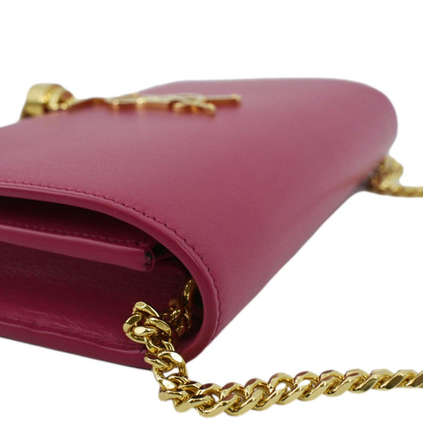 YVES SAINT LAURENT Kate Small Smooth Leather Crossbody Bag Hot Pink