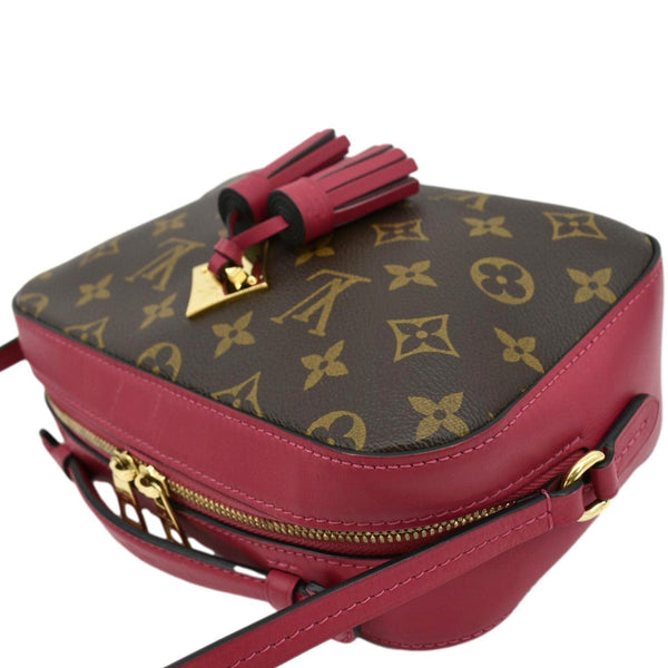 LOUIS VUITTON Saintonge Monogram Canvas Crossbody Bag Brown