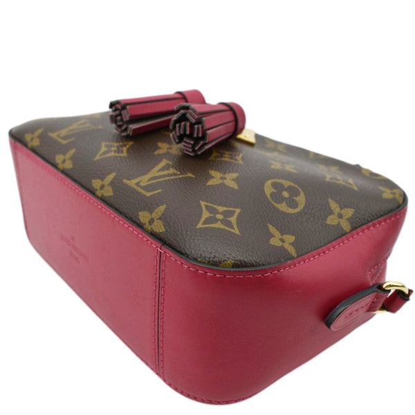 LOUIS VUITTON Saintonge Monogram Canvas Crossbody Bag Brown