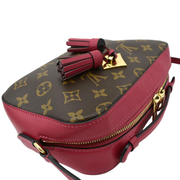 LOUIS VUITTON Saintonge Monogram Canvas Crossbody Bag Brown