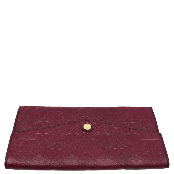 LOUIS VUITTON Sarah Leather Wallet Aurore upper look