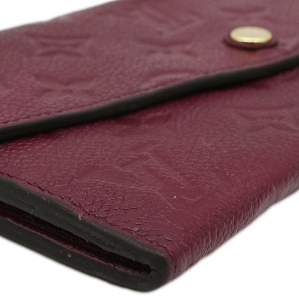 LOUIS VUITTON Sarah Monogram Empreinte Leather Wallet Aurore